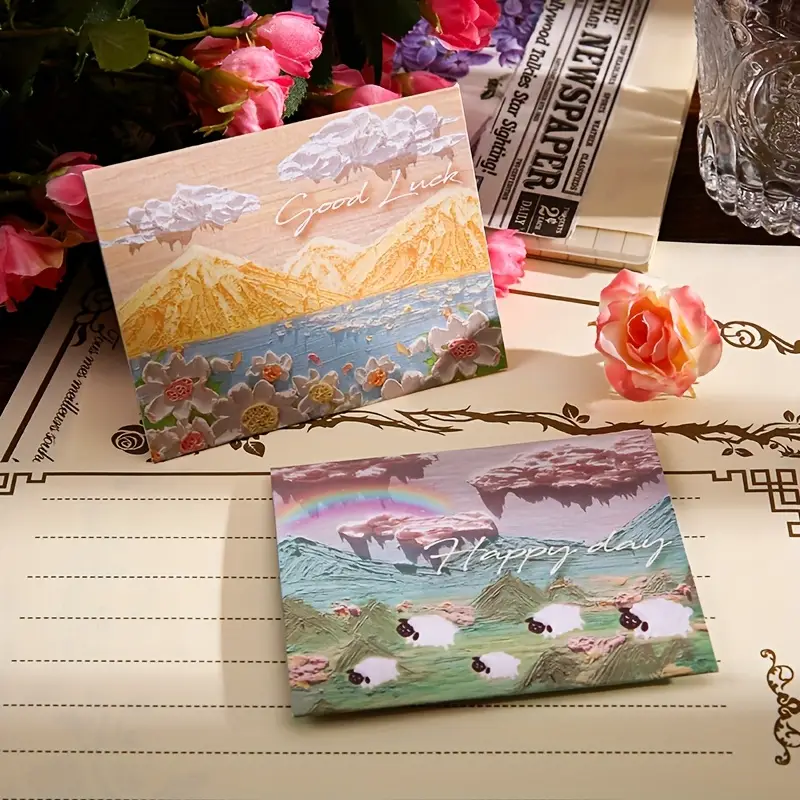 With Envelopes 24pcs Watercolor Postcards, 4x6 Inch Blank 140lb Watercolor Paper Cards Art Supplies For DIY Greeting Cards Thank You Notes Watercolor Cards