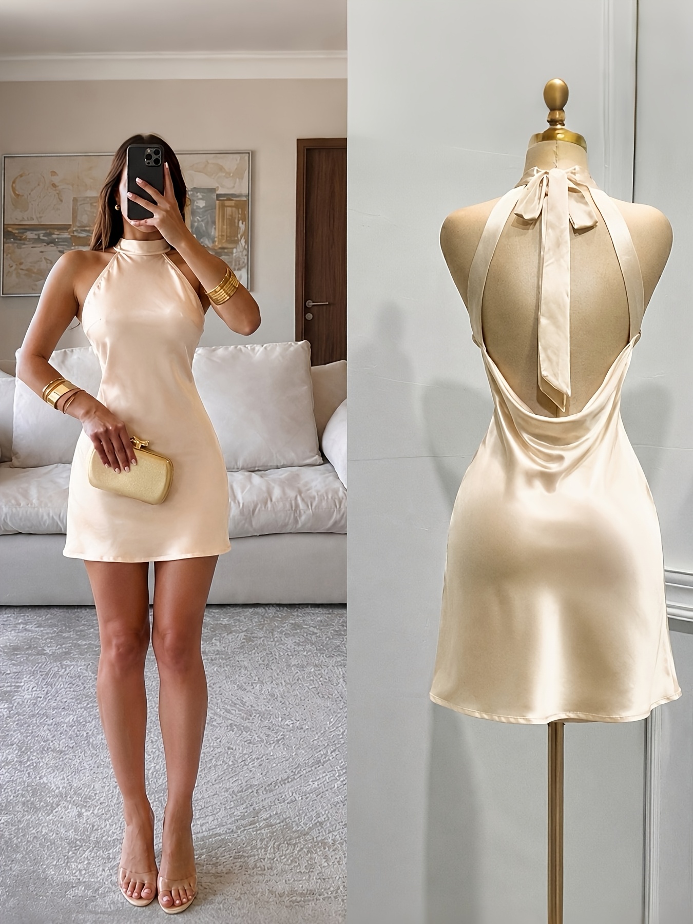 tamera satin halter neck dress sold on Temu United States EOSS_26May_RND4_70%