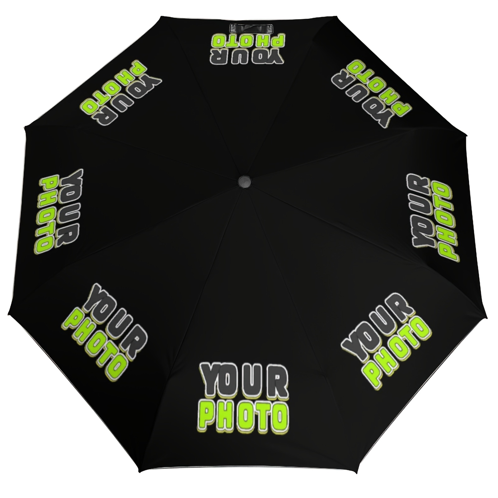TEMU Personalized Custom 3-fold Car Umbrella With Photo/logo - Lightweight Foldable Travel Umbrella, Unisex, For Christmas And Valentine's Day Family