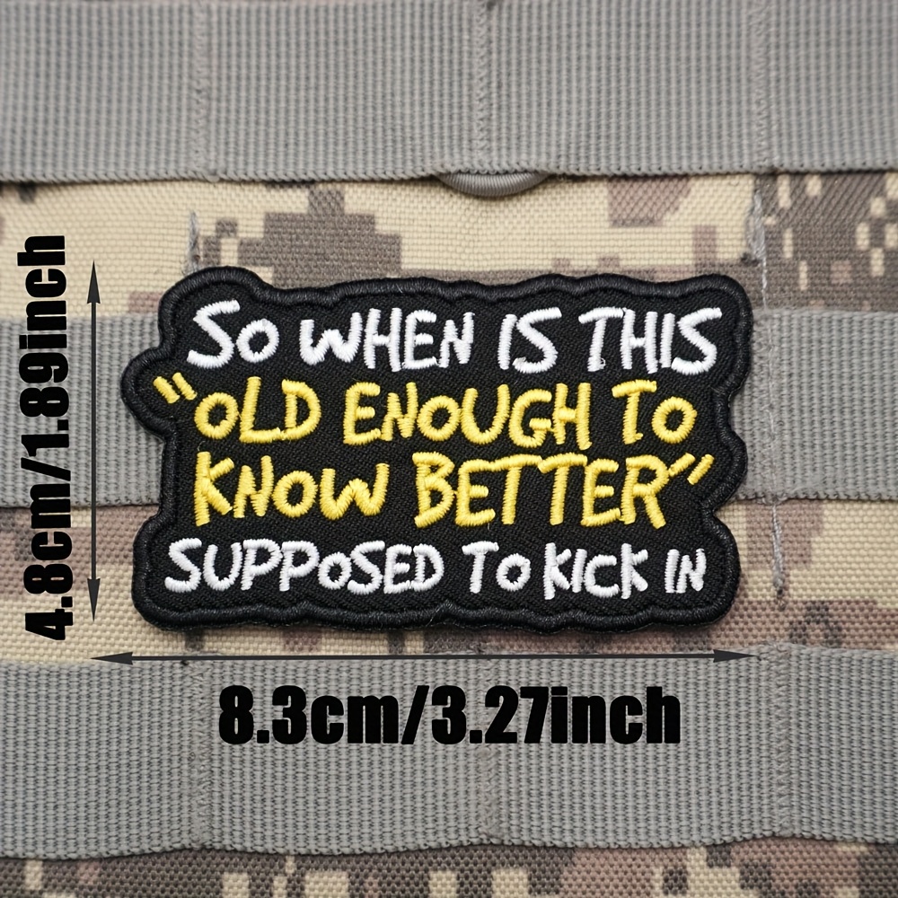 Image of An "sorry ''" Embroidered Patch With A Hook-and-loop Backing, A Decorative Embroidered Badge Suitable For To Vests, Backpacks, Hats, And Clothing. As A Gift And Is An For A Birthday Present