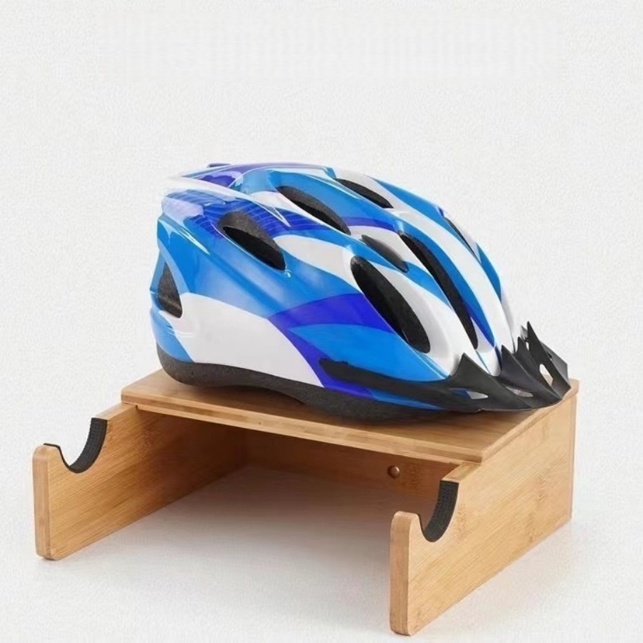 1pc Wooden Bike Wall Mount - Indoor Bicycle Rack, Hardwood Bike Rack Storage with Removable Shelf, Weighing up to 18.14 KG, Saves Space, Ideal for Storing Road Bike Helmets and Household Items