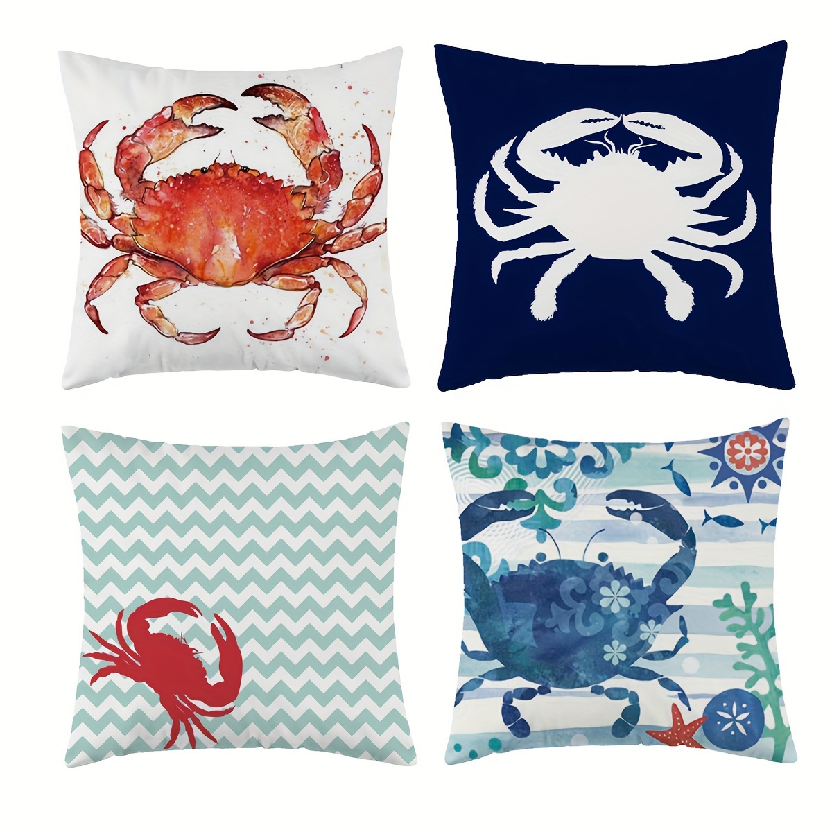 

1pc, Living Room Bedroom Sofa Crab Throw Pillow Cover 1 Pillow Insert Not Included