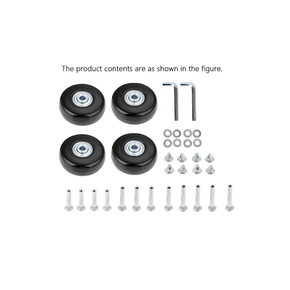 Set De Piezas, Kit De Repuesto De Ruedas Para Equipaje, Estilo Casual,  Ruedas De Goma Silenciosas Para Maletas De Viaje, Material Plástico