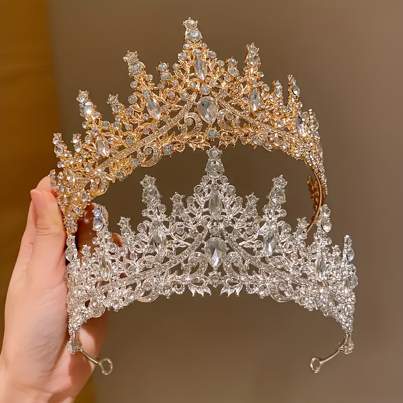 

Princess Crown, Elegant Alloy Diamond Crown, Perfect Birthday Gift And Performance Accessory, Wedding Headwear