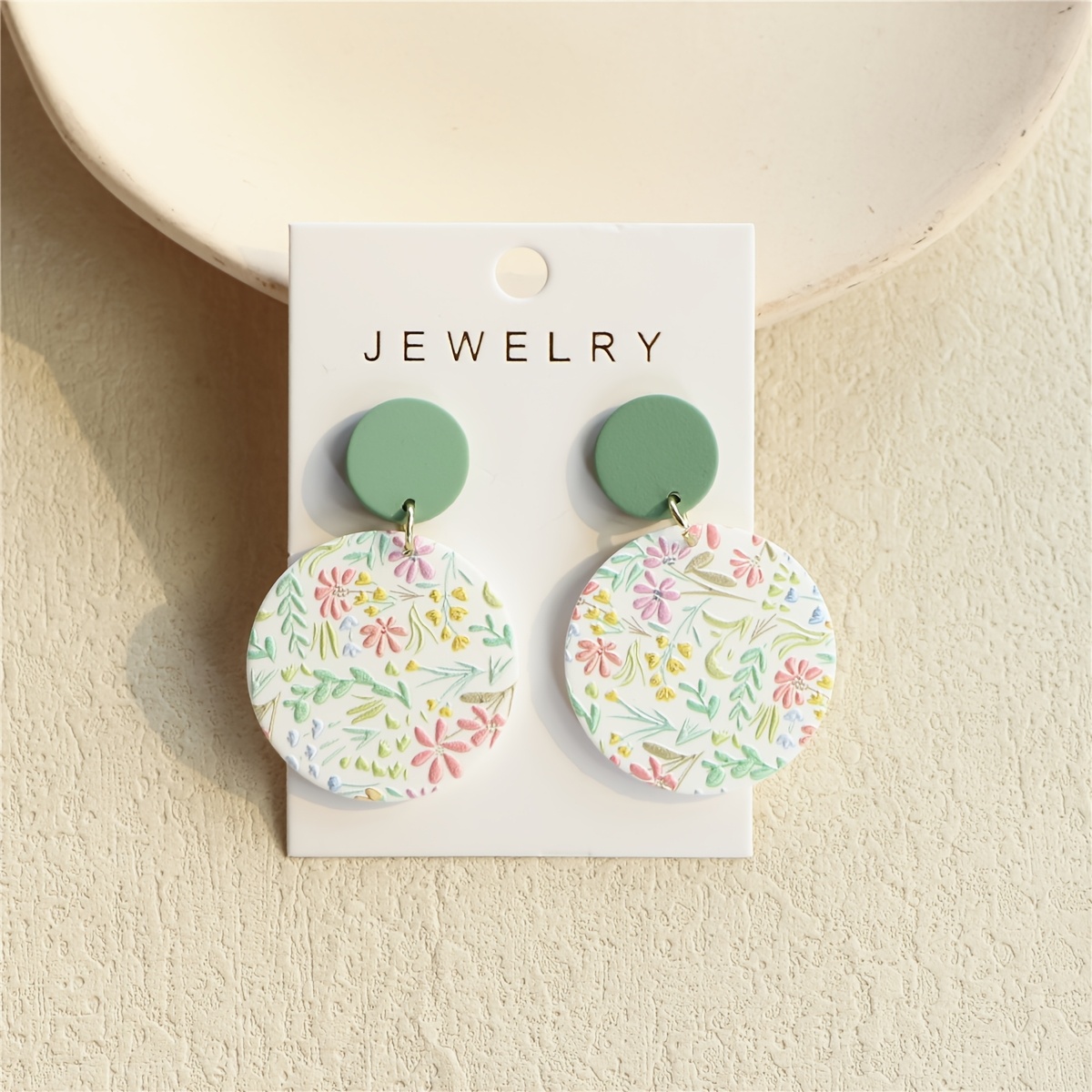 E-shop 1 Paar Damen Frühlings- und Sommer Kleine Rosa Blume Kleine Gelbe Blume Zweig Blatt Druck Hellgrün Kopf Töpferei Qualität Elegant Temperament