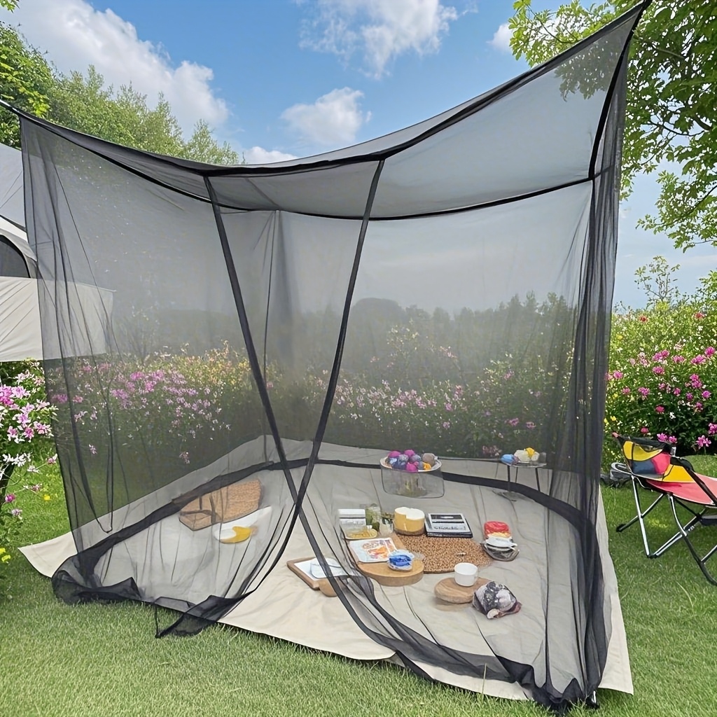 1pc camping mosquito net ultra large mosquito net for camping holes mesh 15 square netting curtain for bunk bed camping bedding patio four sizes 200 200 180cm details 8