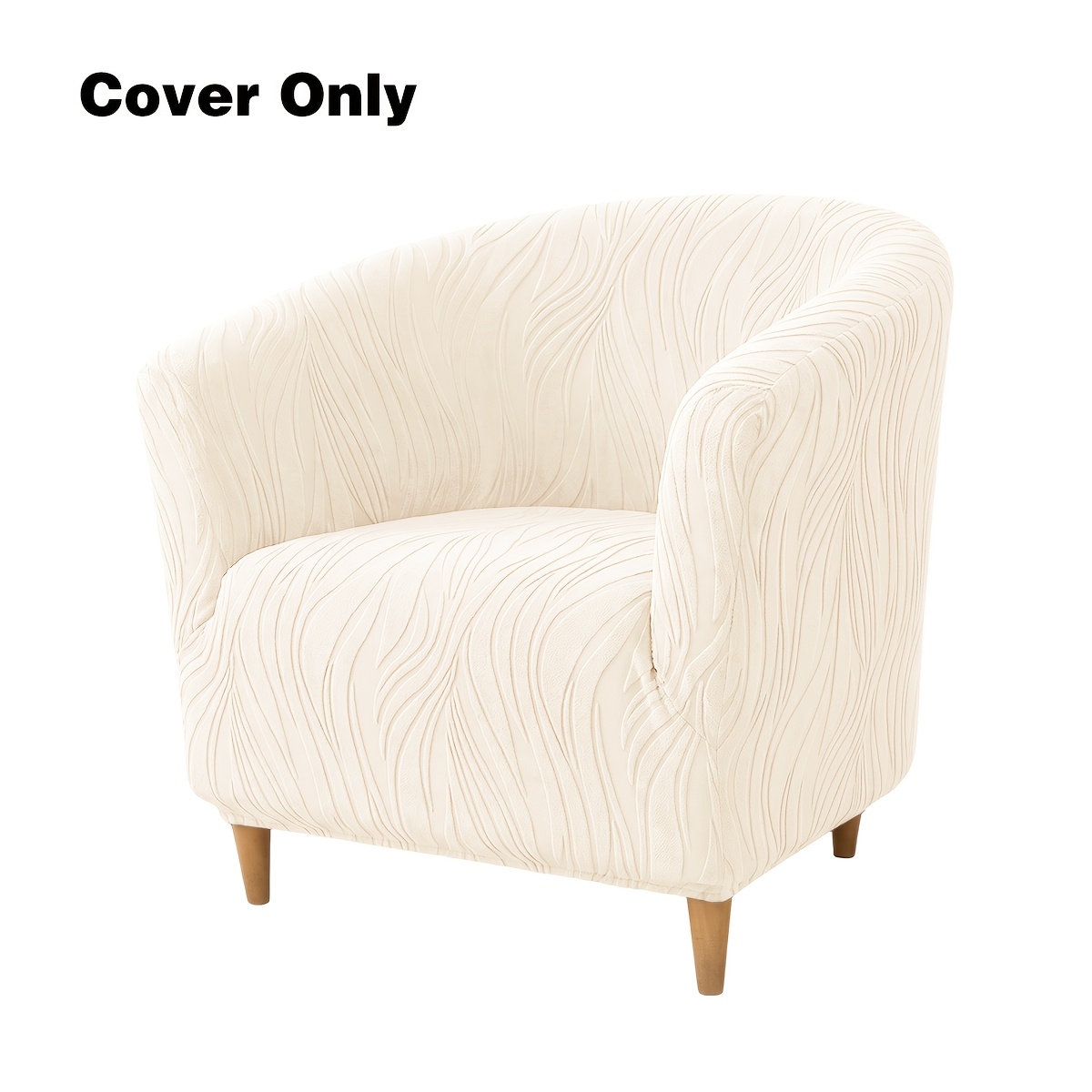 TEMU 1 Housse de à motif jacquard à débit d'eau, protecteur de canapé pour une personne, housse de chaise longue, ajustement élastique, antidérapante