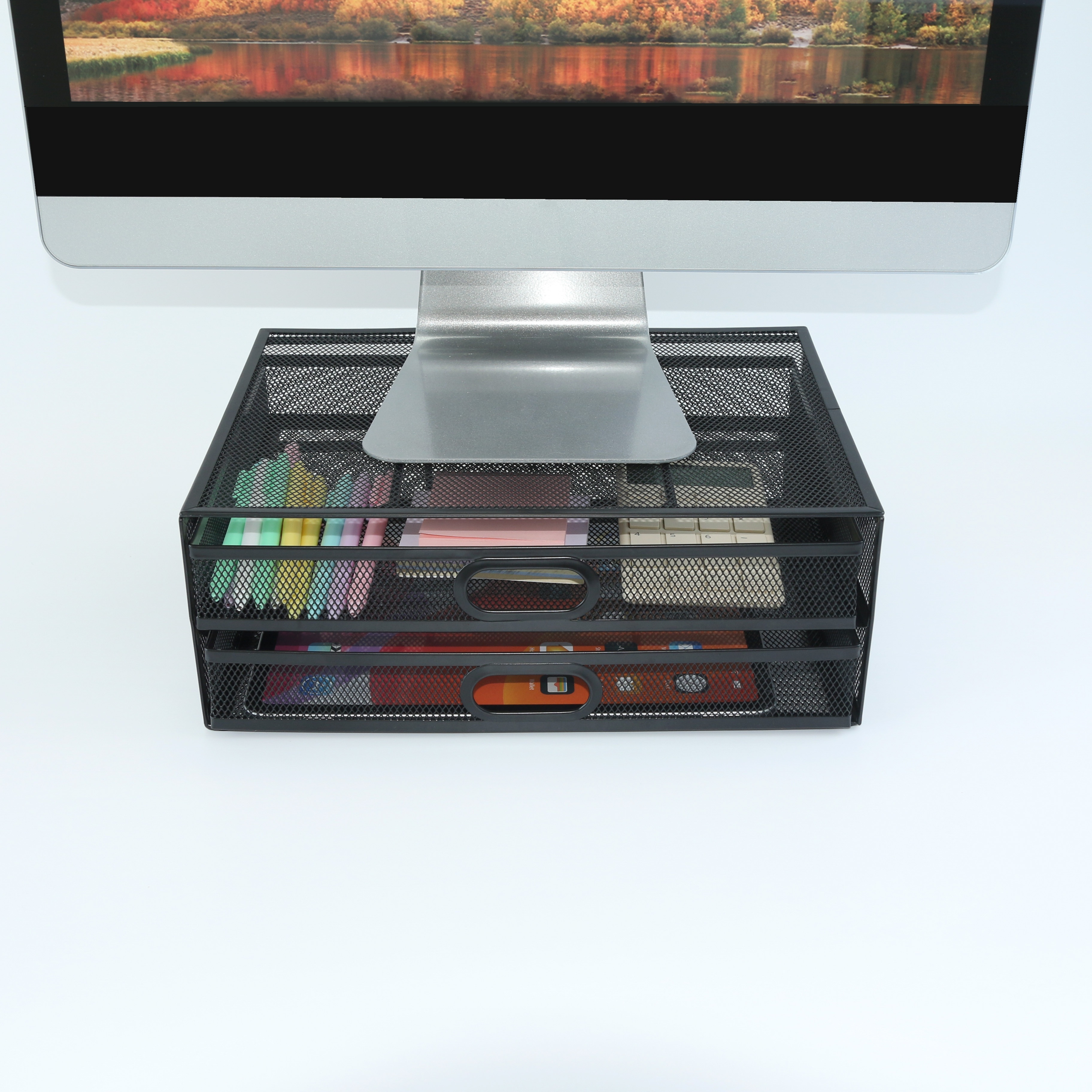 Multifunctional Storage Rack with Drawers for Desktop Organization