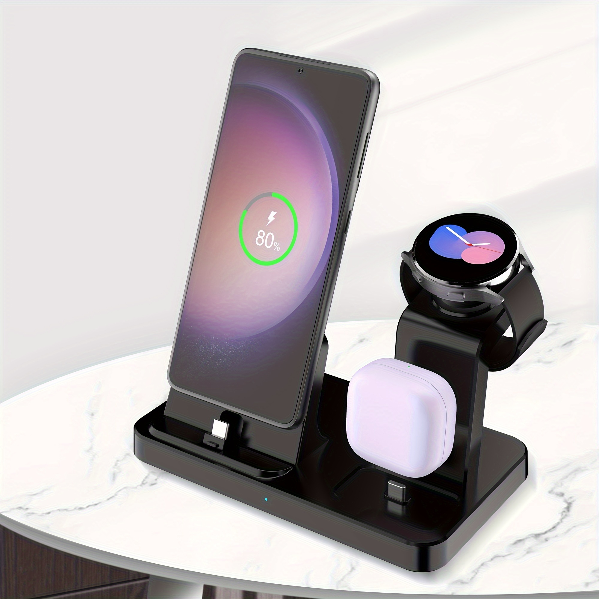 

Charging Multiple Devices, Charging Stand For S24+/s24 / S23 /s23+/s22/s21/note20/z /z 4/ Buds, Wireless Charger Stand For 6// /4/3/lte//2/1