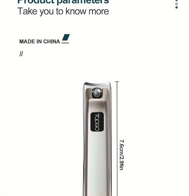 1pc anti splash nail clippers fingernail and toenail clipper cutter thick nail trimmer stainless steel toenail clipper for manicure and pedicure details 12