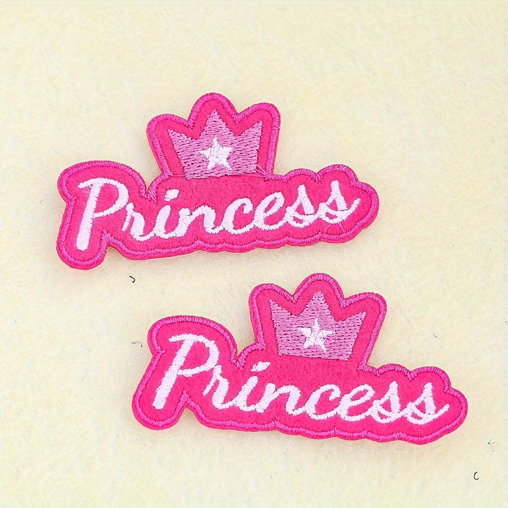 

2pcs Princess Crown Embroidered Patches, Iron-on/sew-on Appliqués For Diy Jeans, Clothing, Backpack Decoration