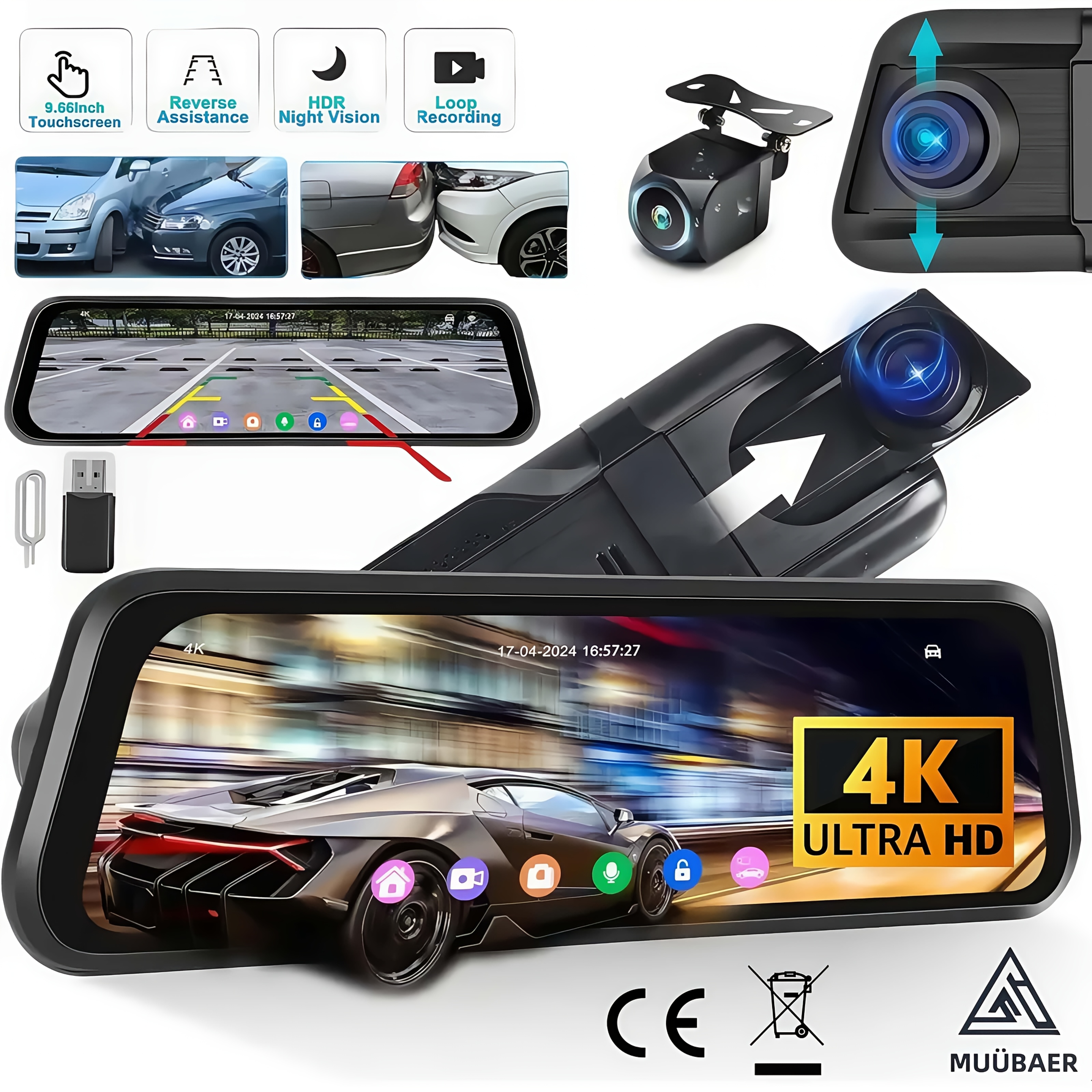 新品 ドライブレコーダー D50 3-CHANNEL DASH CAM DASH CAM ドライブレコーダー D50-jQ - メルカリ