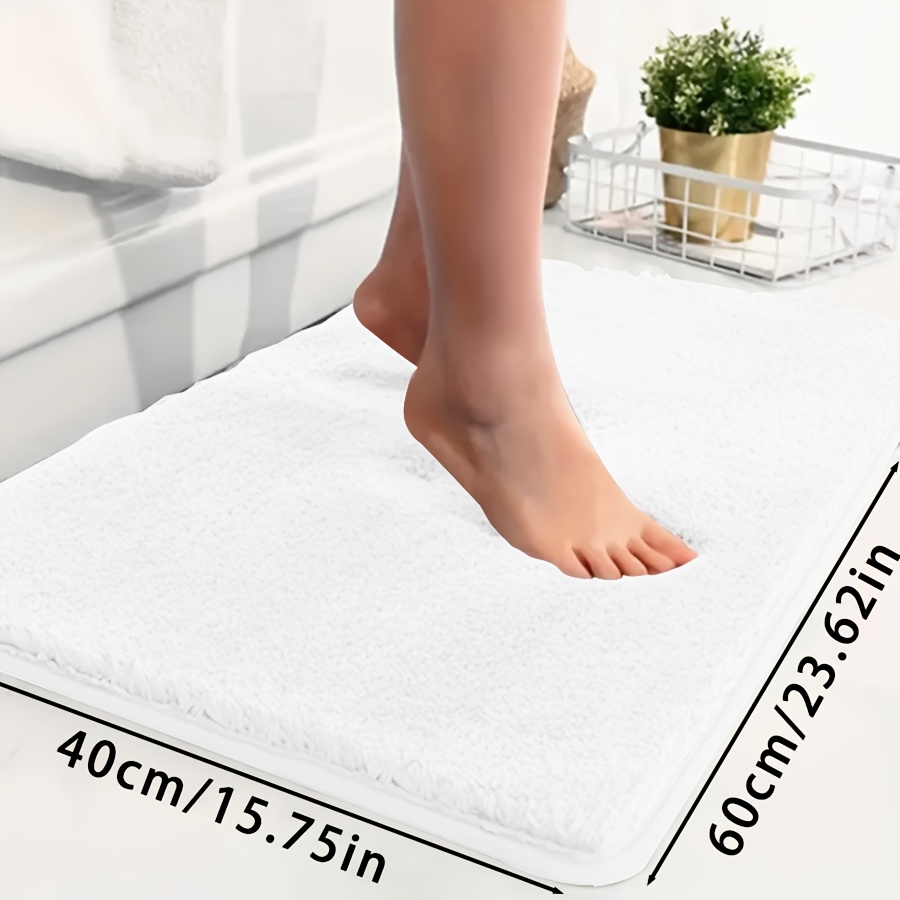 TEMU Premium Bathtub Mat, Absorbent Non-slip Bathroom Rug Set, Fade-resistant Comfortable Carpet, Bathroom Accessory, Home Decor, Room Decoration,