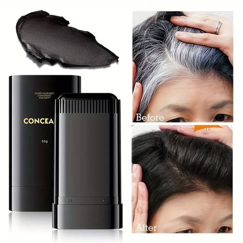 conceala hair dye stick with built in comb easy twist applicator waterproof sweatproof long covers gray plant based squalane on the ups