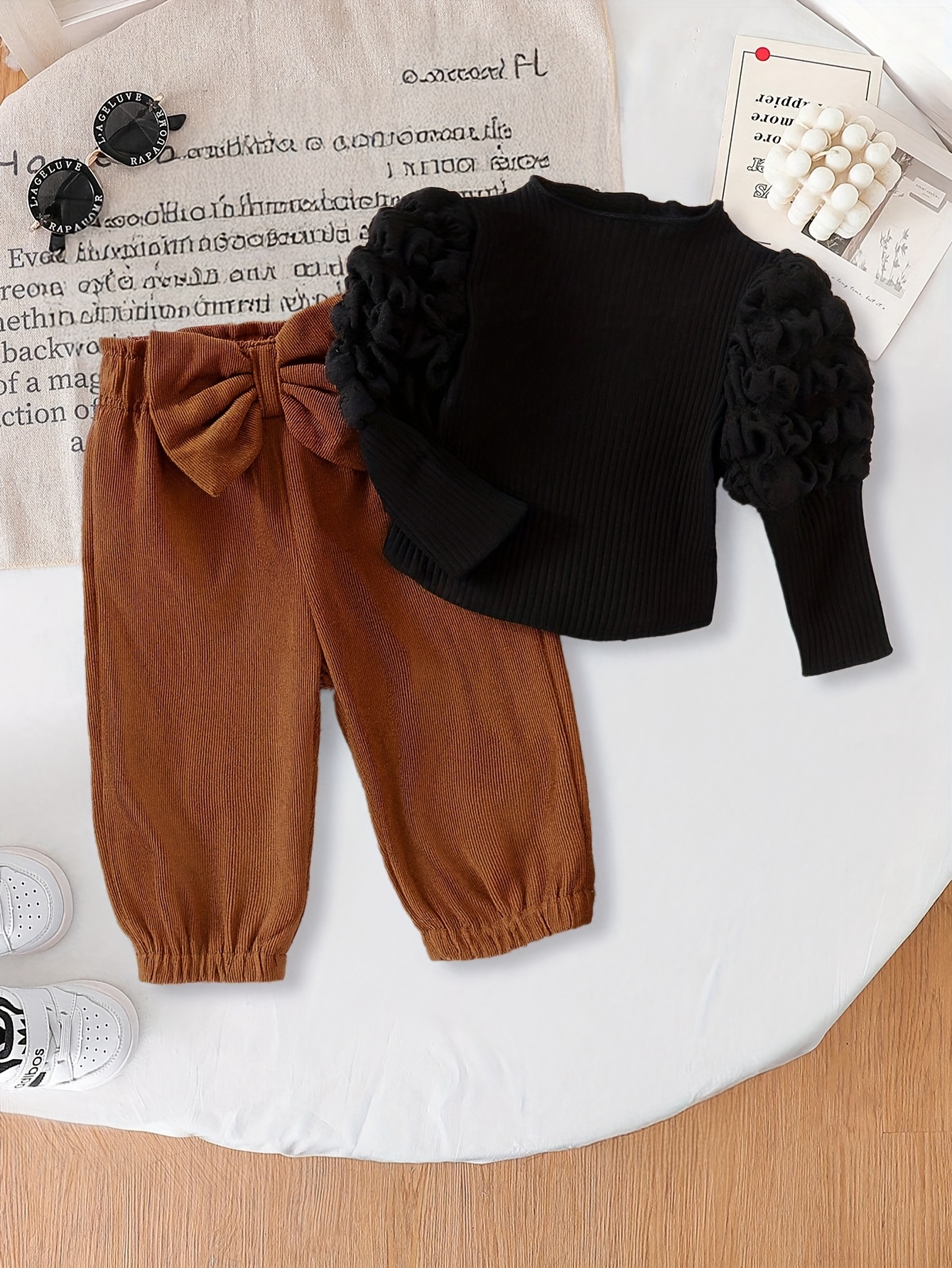 2pcs baby girl casual long sleeved trousers suit baby girl Temu