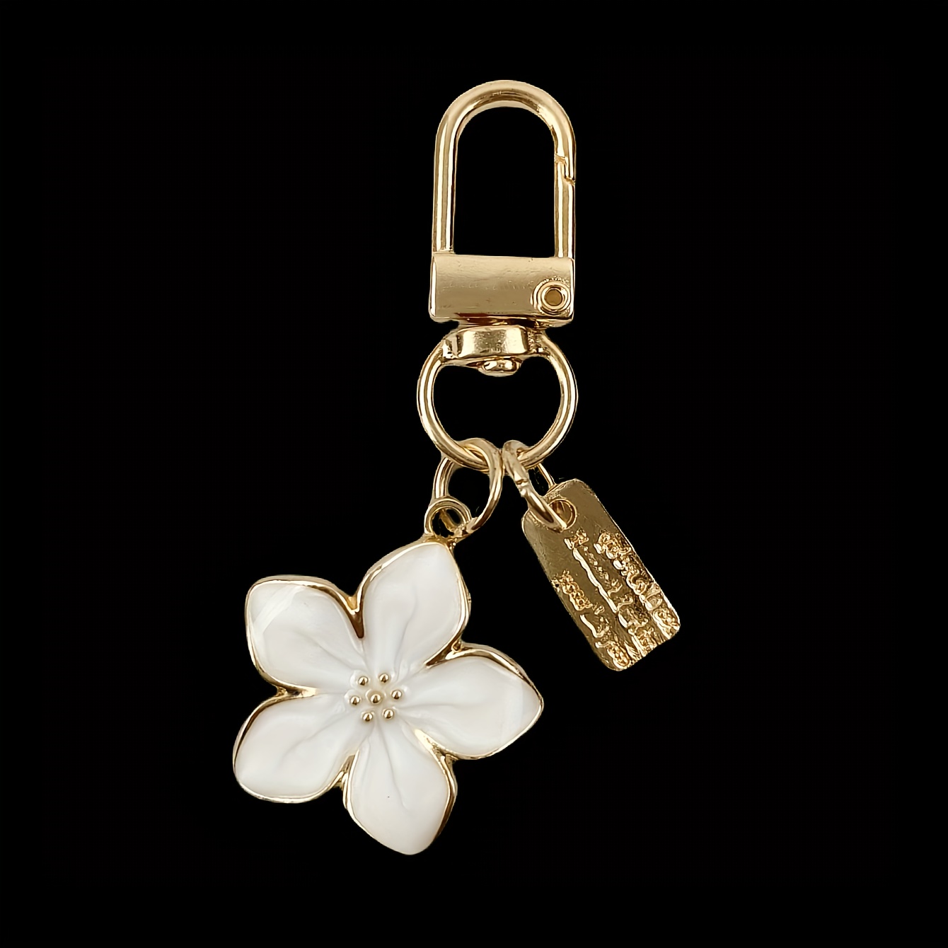 

Elegant Cherry Blossom Keychain - Lightweight Alloy With Tassel & Flower Charm, Bags & Car Keys - Ideal Couple's Birthday Or Holiday Gift