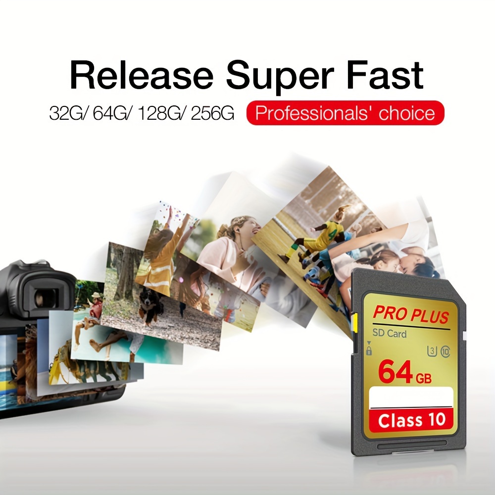 scheda di memoria   sd, classe 10 u3 uhs-i 16gb/32gb/64gb/128gb/256gb, scheda sd per fotocamera 4k hd Dettagli dell'articolo 1