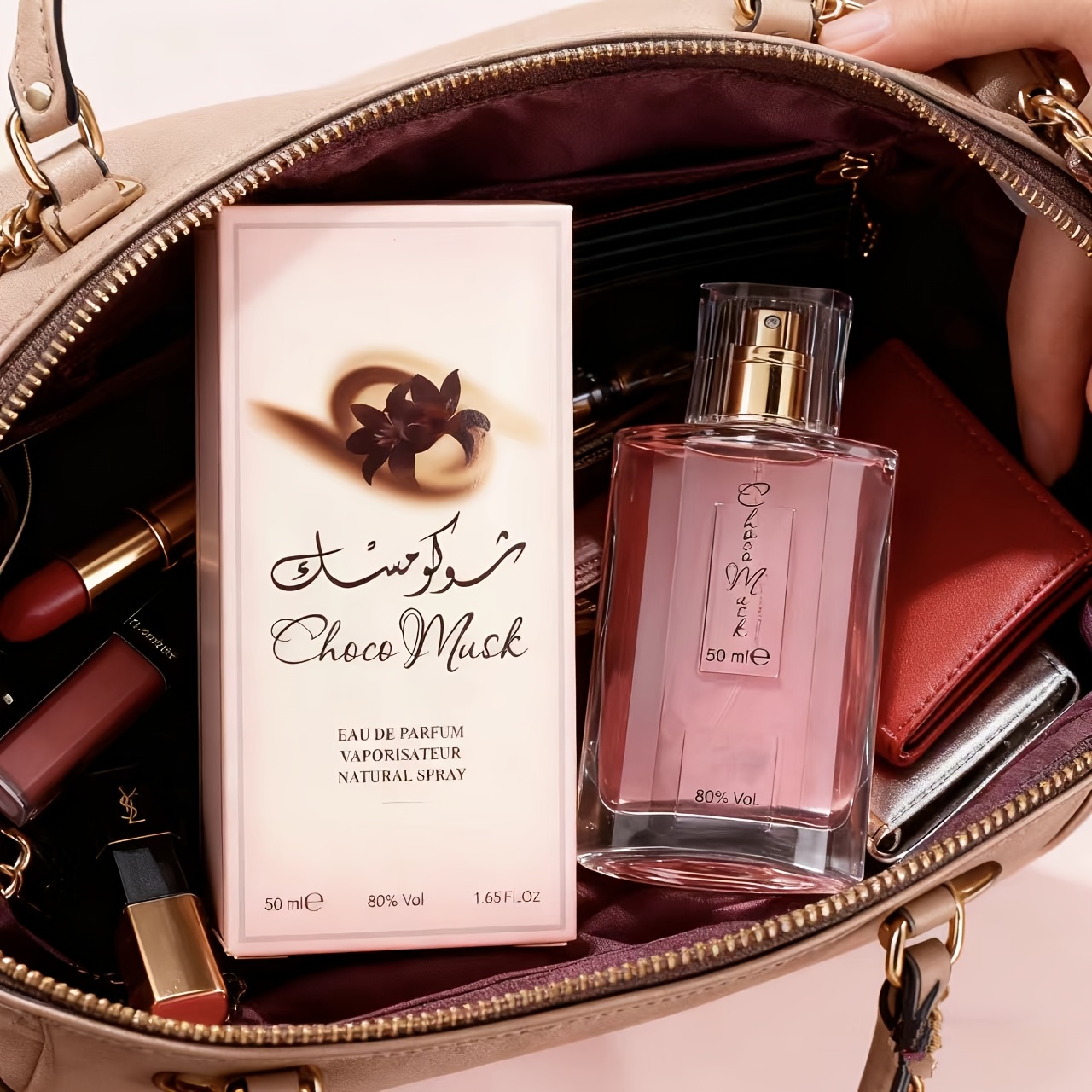 TEMU Parfum pour femme Musc Chocolat Eau de Toilette Spray Notes florales de chocolat et fruitées Parfum doux pour les occasions spéciales