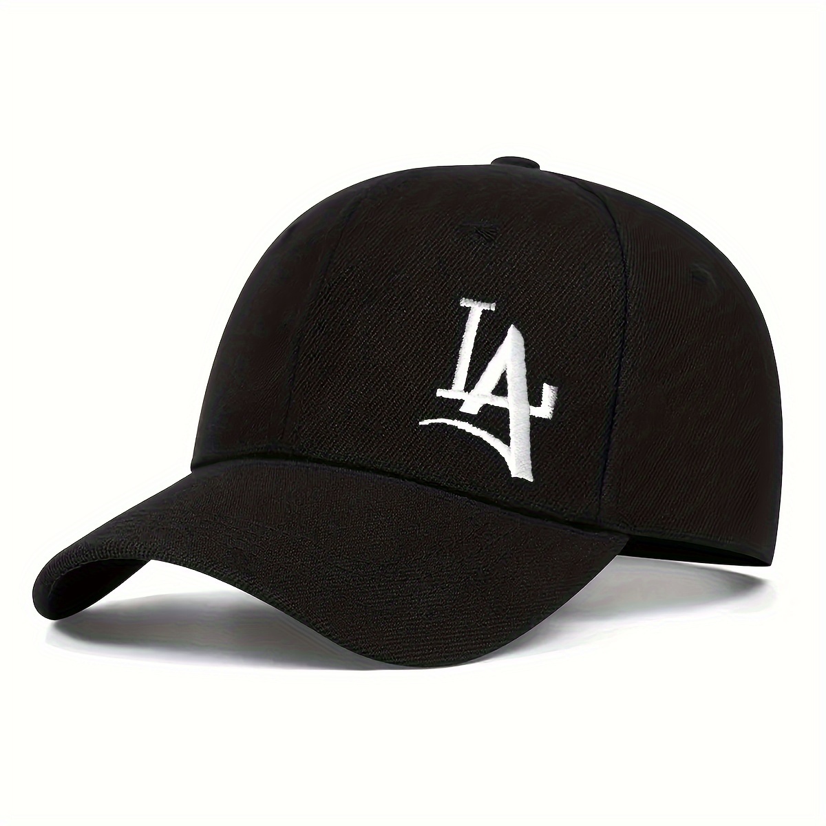 La Embroidered Embroidery Baseball Solid Color Casual - Temu