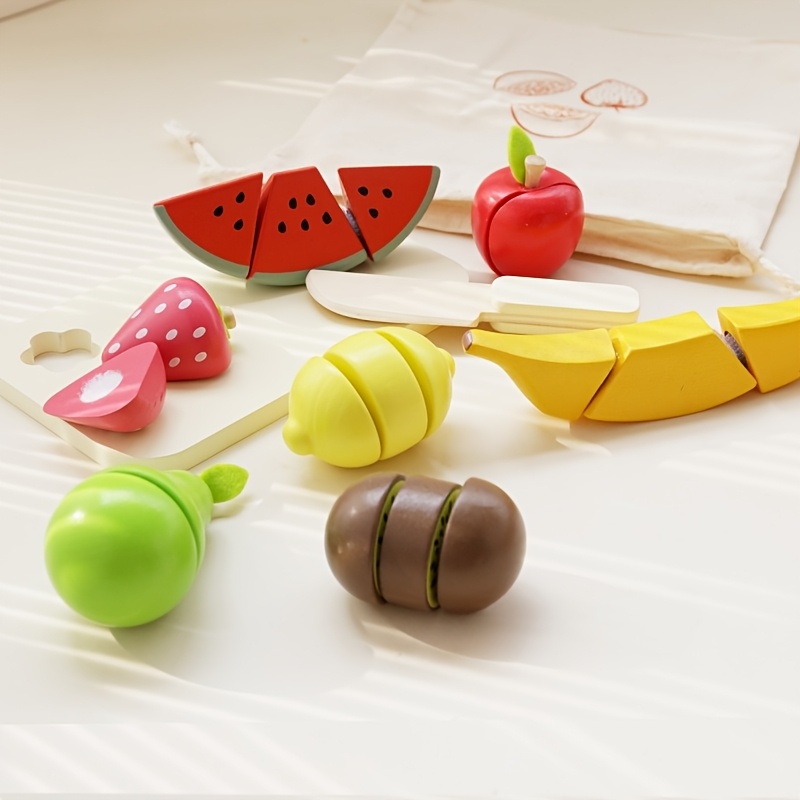 juguete madera cortar frutas verduras niños utensilios Temu Mexico - Main Image