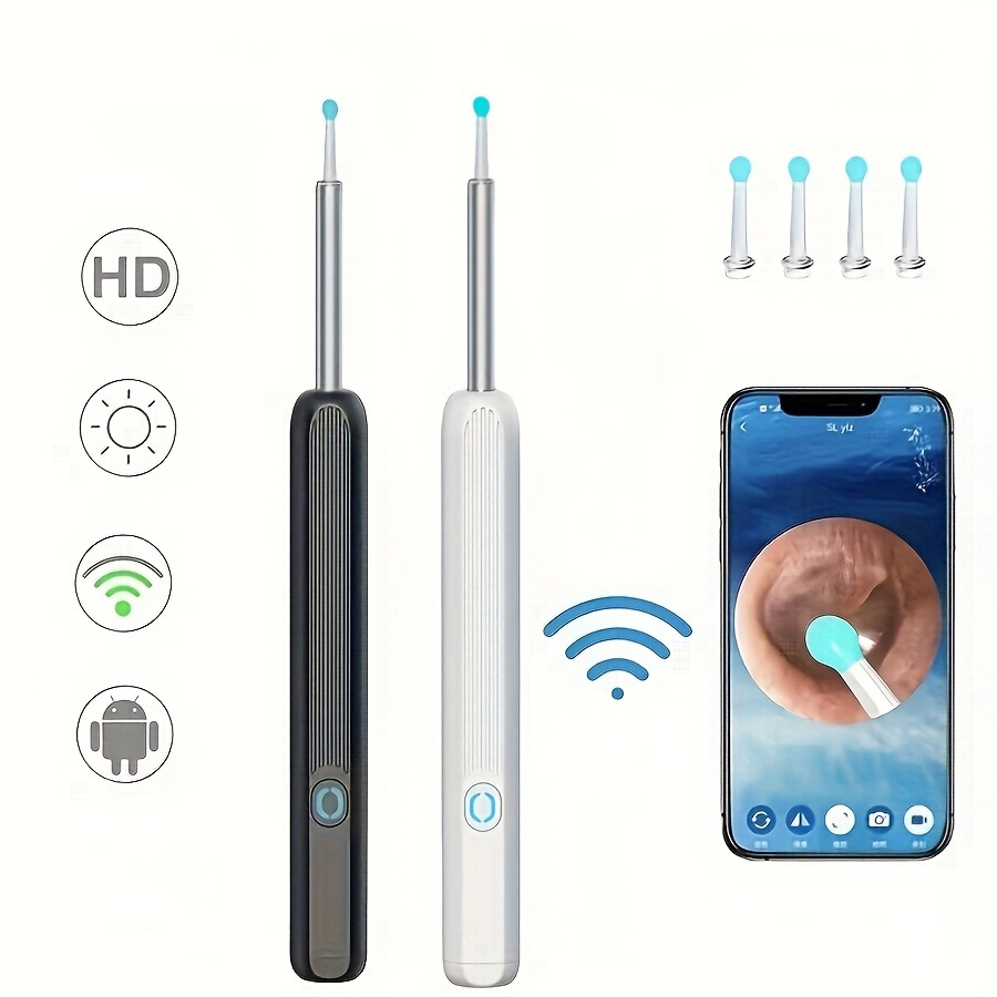 

Earwax Removal Tool, High-resolution With 360° Angle Of View And 6 Led Lights, Allow To Clearly See Every Corner Of Canal, In- Connects Directly To The App To Remove Earwax In Just 3 Steps