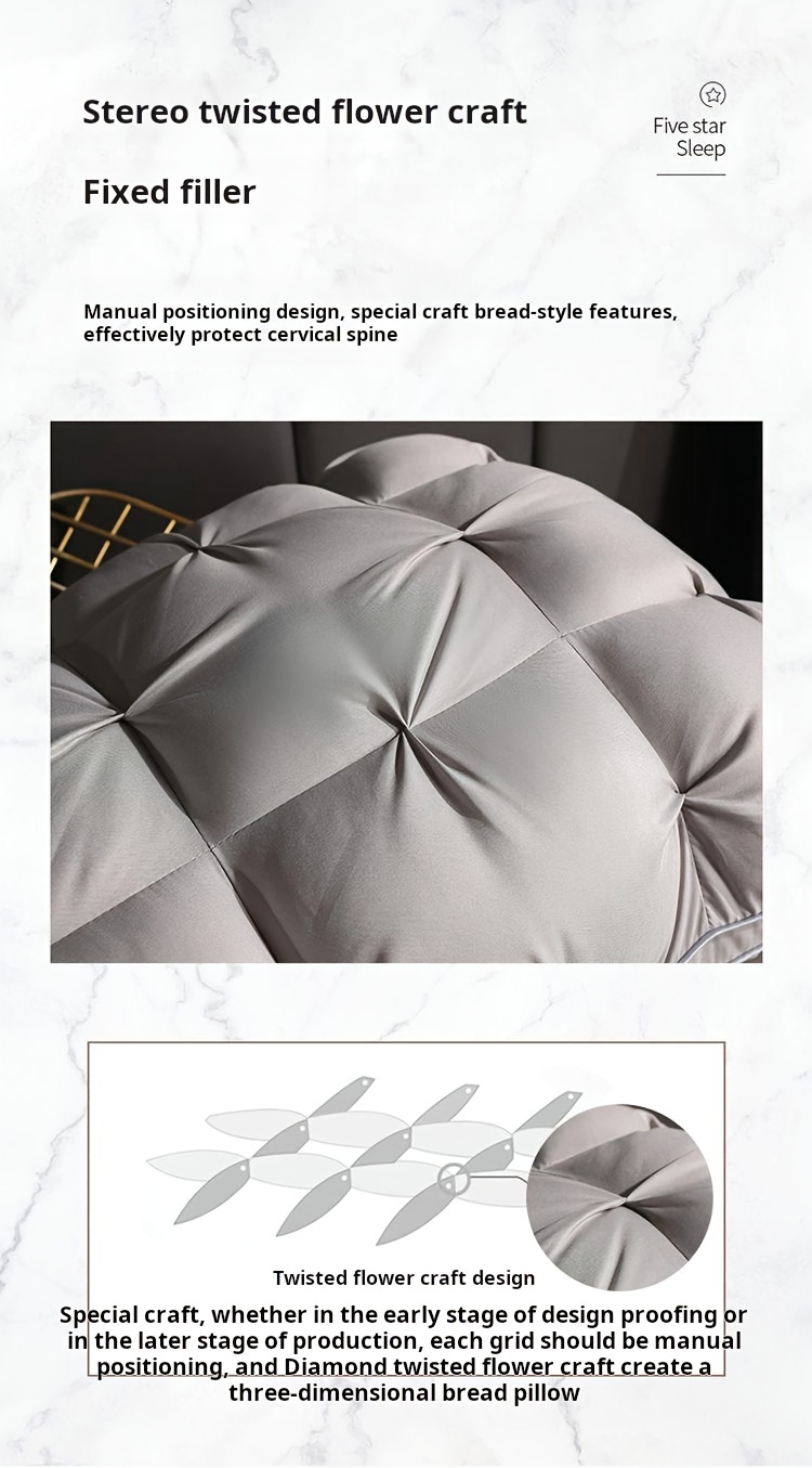 1pc pillow supports   for relaxing   massage pillow core moisture absorbing breathable household bedding pillow suitable for living room bedroom home decoration details 4