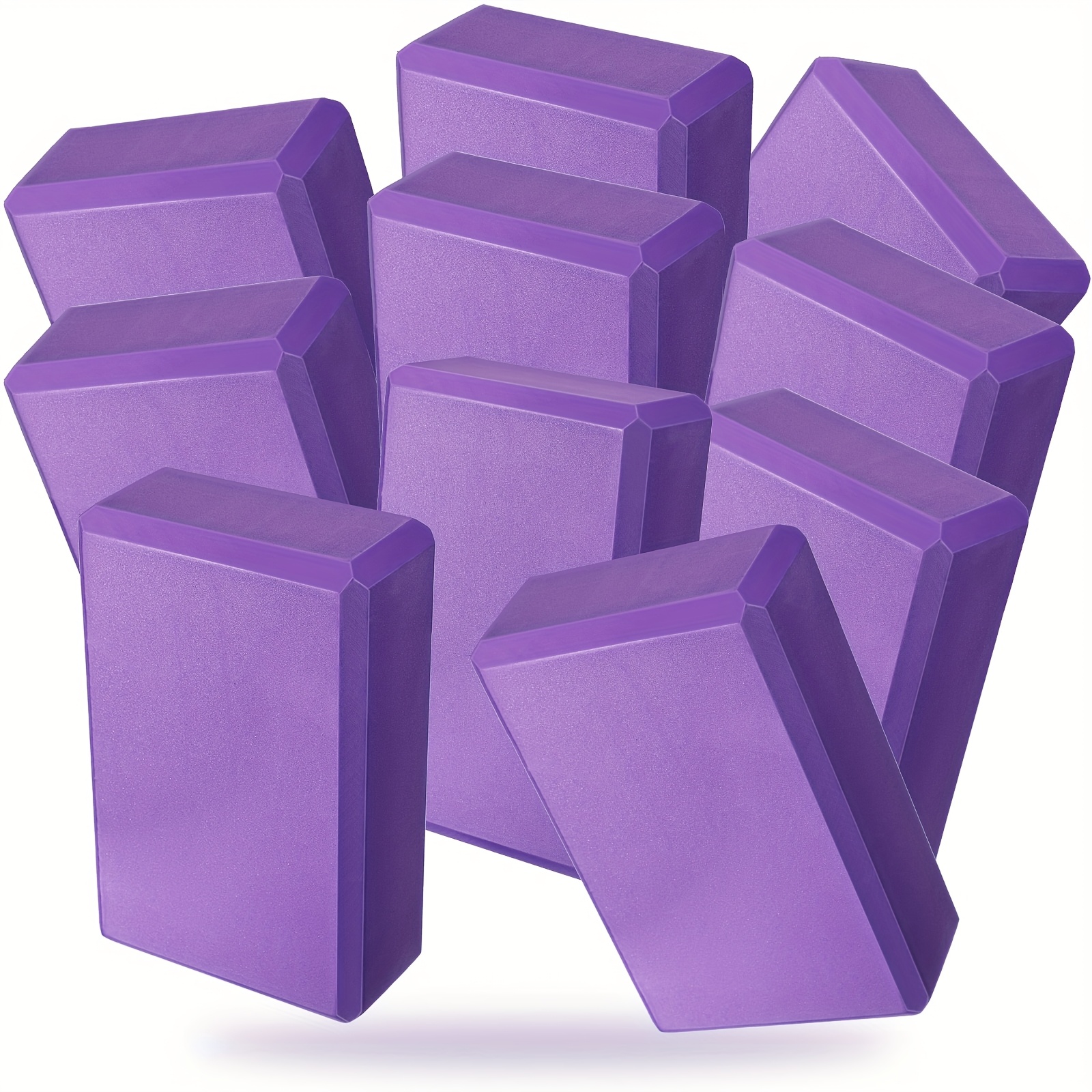 10pcs yoga blocks eva foam blocks supportive yoga brick soft non slip gymnastic blocks lightweight dance blocks for stretching   for women yoga pilates meditation