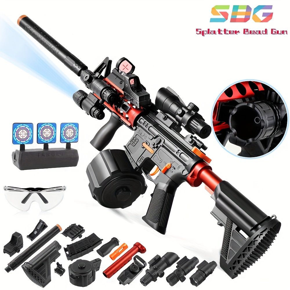 Pistola Gel Blaster Elettrica Sendowtek - 50000 Colpi Ricaricabile Con Occhiali Di Sicurezza, Per Giochi Esterni