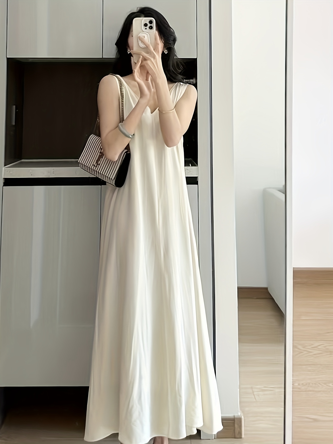 ivory satin dress long Ivory Off the Shoulder Wedding Dress – Satin Wedding Dress with Draped Corset and Lace-Up Back Plus Size – LAUREN Size 4 main image 0