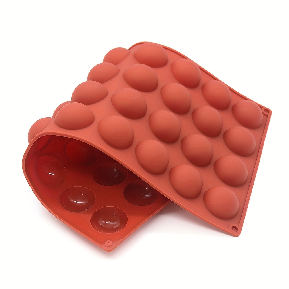 Image of 1 Mini Semi-spherical Silicone Mold | , Chocolate, Pudding, French Mousse, Dessert Cube Of Decoration Baking Tool For Christmas, Thanksgiving, Valentine's Day, Mother's Day, Graduation