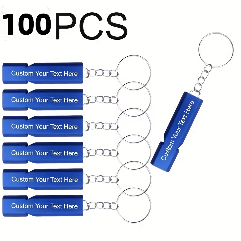 100pcs Custom High-Quality Colored Dual-Frequency Aluminum Alloy Whistles