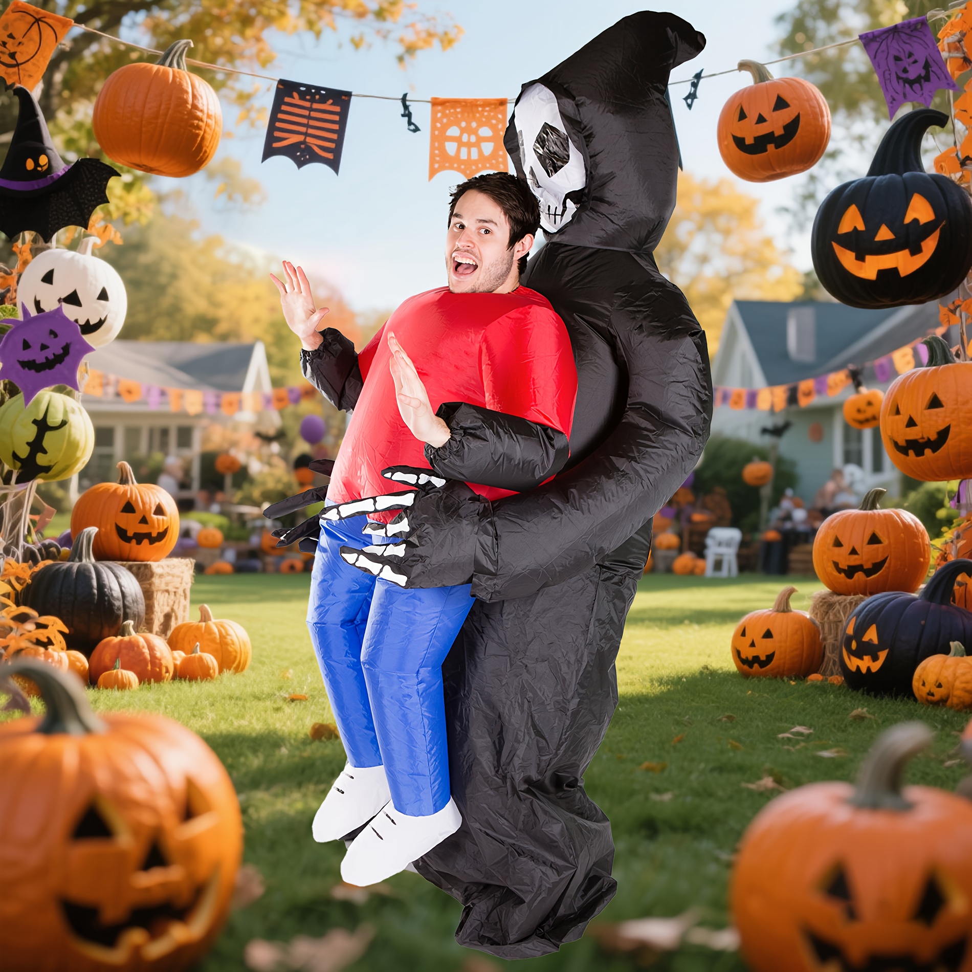 Disfraz Inflable De Dinosaurio Para Adultos – Con Ventilador De 9000 Rpm, Se Infla En 90 Segundos, 100% Poliéster, Para Fiestas Y Halloween
