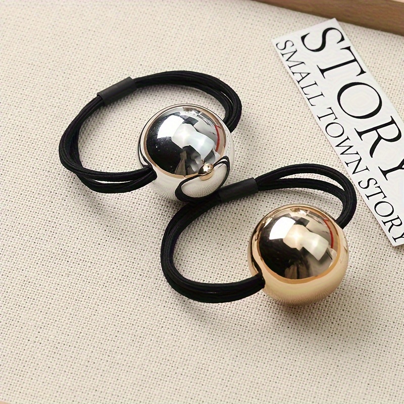 

1pc/2pcs Spherical Personality High Hair Tie Large Round Ball Simple Head Tie Hair Band Hair Tie Hair Accessories