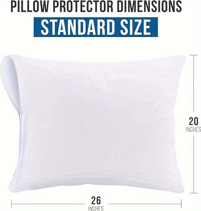 water resistant zippered pillow protectors   polyester machine washable active printing woven fabric 110g thick protective pillow covers for home dorm multiple sizes   details 2