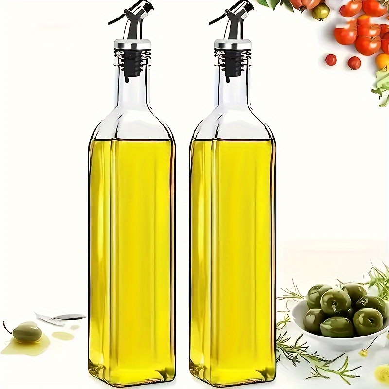 

1pc Oil Bottle, Glass Olive Oil Dispenser Bottle, Oil Leak-proof Pot, Oil Storage Bottle, Seasoning Bottle, Vinegar Bottle, Kitchen Seasoning Container Outdoor Barbecue Picnic, Kitchen Supplies