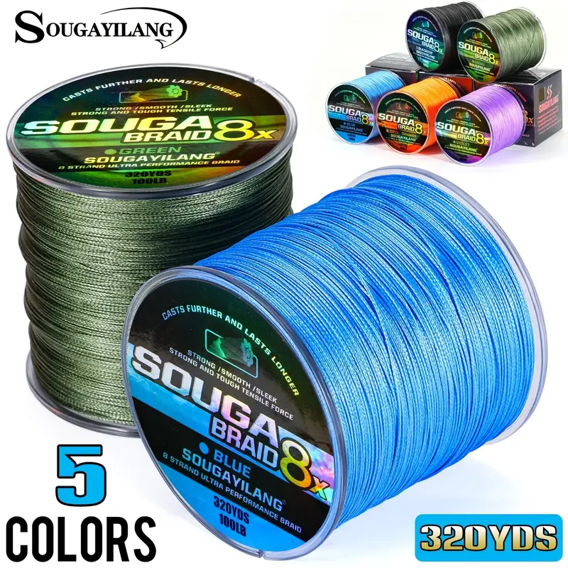 * 8 Strands Braided Fishing Line 320Yds Max Drag 100LB Abrasion Resistant * Fade Resistant Cast * * PE Multifilament Line for * Pike Carp Fishing - Low-Stretch * 8X Braided Fishing Line * 8 Strands Braided Fishing Line 320Yds Max Drag 100LB Abrasion Resistant * Fade Resistant Cast * * PE Multifilament Line for * Pike Carp Fishing - Low-Stretch * 8X Braided Fishing Line