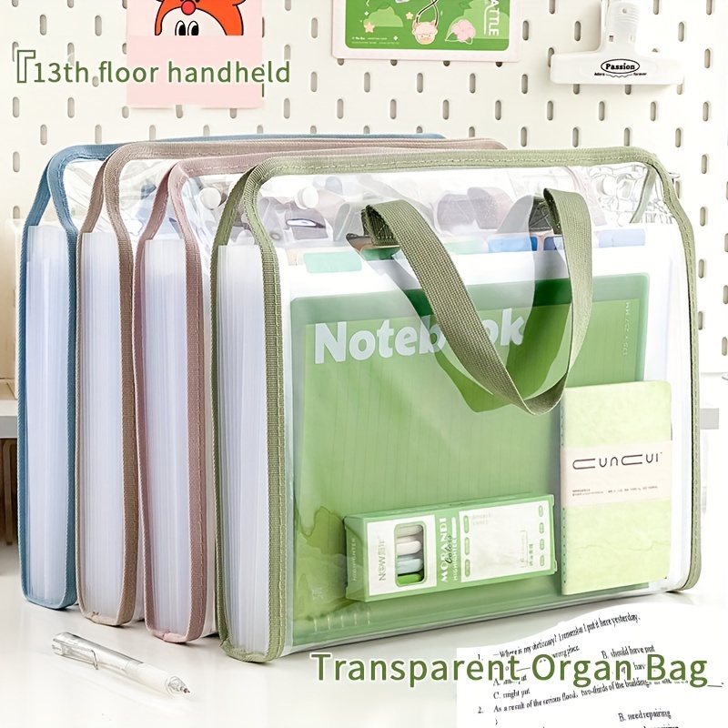 

Expandable 13-pocket File Organizer With Tabs - Portable Binder For Documents, & Receipts - Ideal For Home, College, School & Office Use - Available In 4 Colors