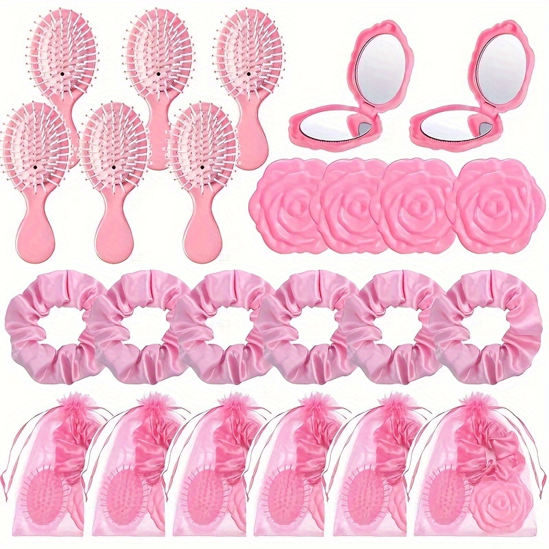 

24- Set - Hairbrush, Tie, & Bag - For , , Gender & - Plastic, Multipurpose Use, No Needed, Universal