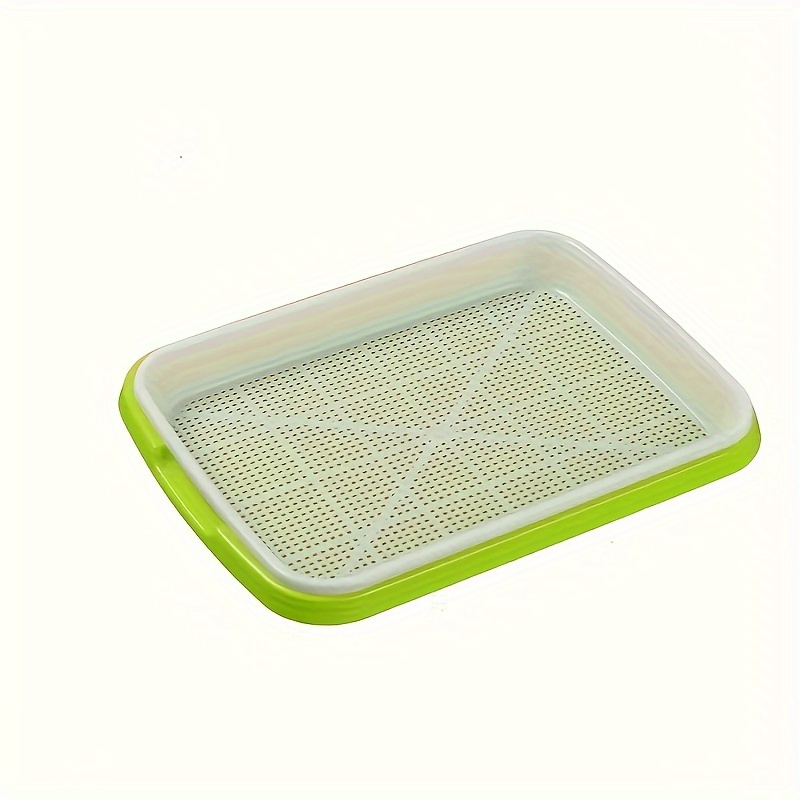 TEMU 1set Germination Dish Seed Growth Tray, No Water Cultivation Seed Germinator, Pea, , Peanut, Wheat, Cat Grass Germination (without Seed And Lid)