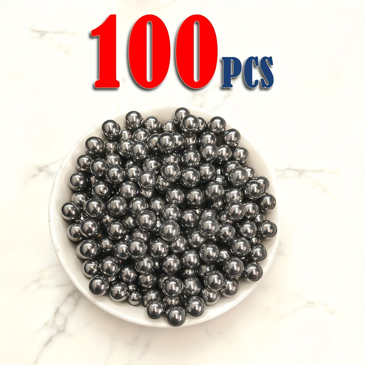E-shop 100 Stück 8mm Präzisions-Kugellager aus Kohlenstoffstahl, Hochpräzise polierte Oberfläche, Massive Rundkugeln, Hochwertige Lagerkugeln für