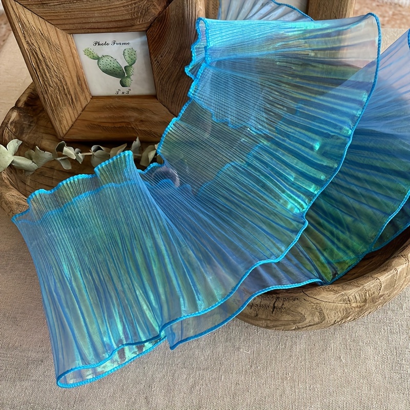 2-code Pleated Iridescent Wave Lace With A Width Of 15 Centimeters