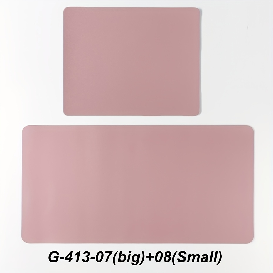 TEMU Lot de 2 tapis pliables pour nail art , incluant des tailles grande et petite, en microfibre douce. Idéaux pour les ongles en acrylique, ces