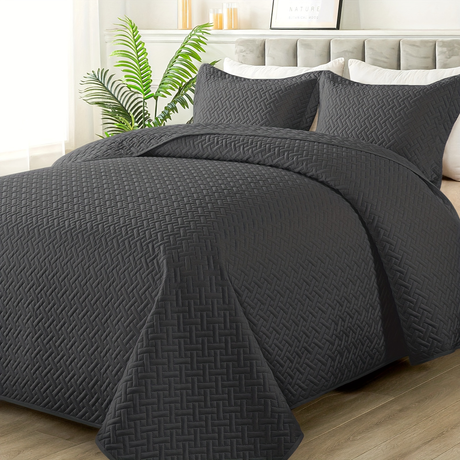 

Quilt Set Soft Lightweight Quilts Summer Quilted Bedspreads - Reversible Coverlet Bedding Set For All Season 3 Piece (1 Quilt, 2 Pillow Sham)