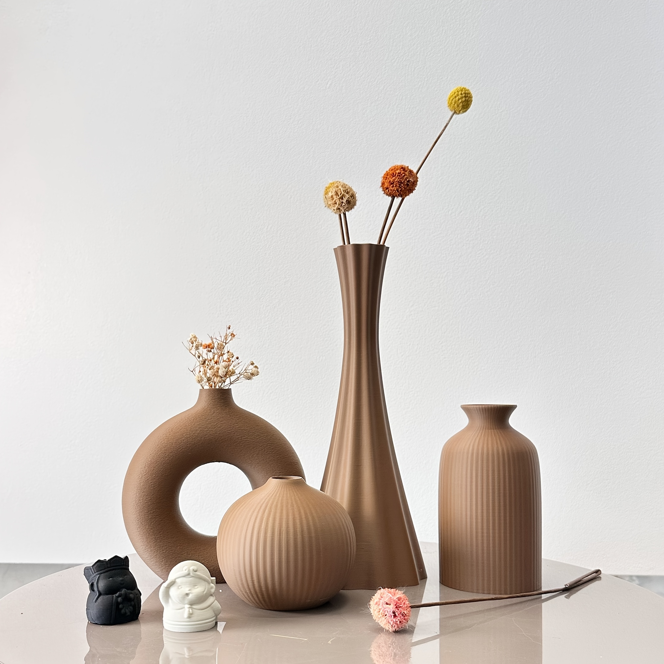 4er-Set Vase im Bohème-Stil, Vasen für getrocknete Blumen und Blumenarrangements * für * Eingangsbereich-Dekorationsvasen, Büro-*-Vasen, Schrankdeko-Vasen, ideales Geschenk für Feiertage