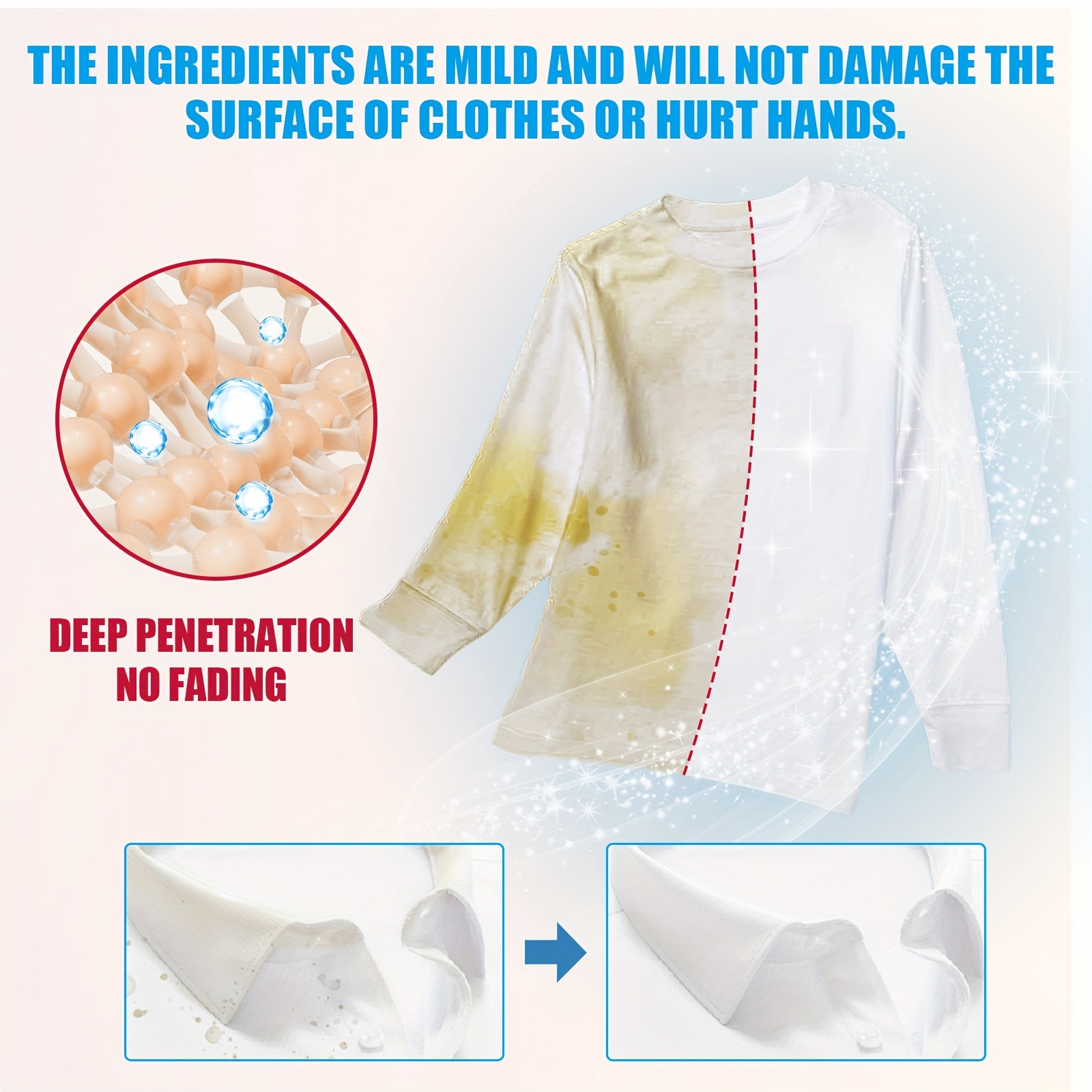 20pcs clothes stain remover effervescent tablets eliminates yellowing oil grease stains essential home cleaning tool details 3