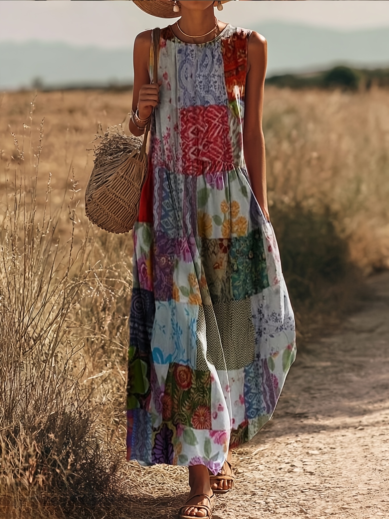 bohemian beach dresses sold on Temu United States