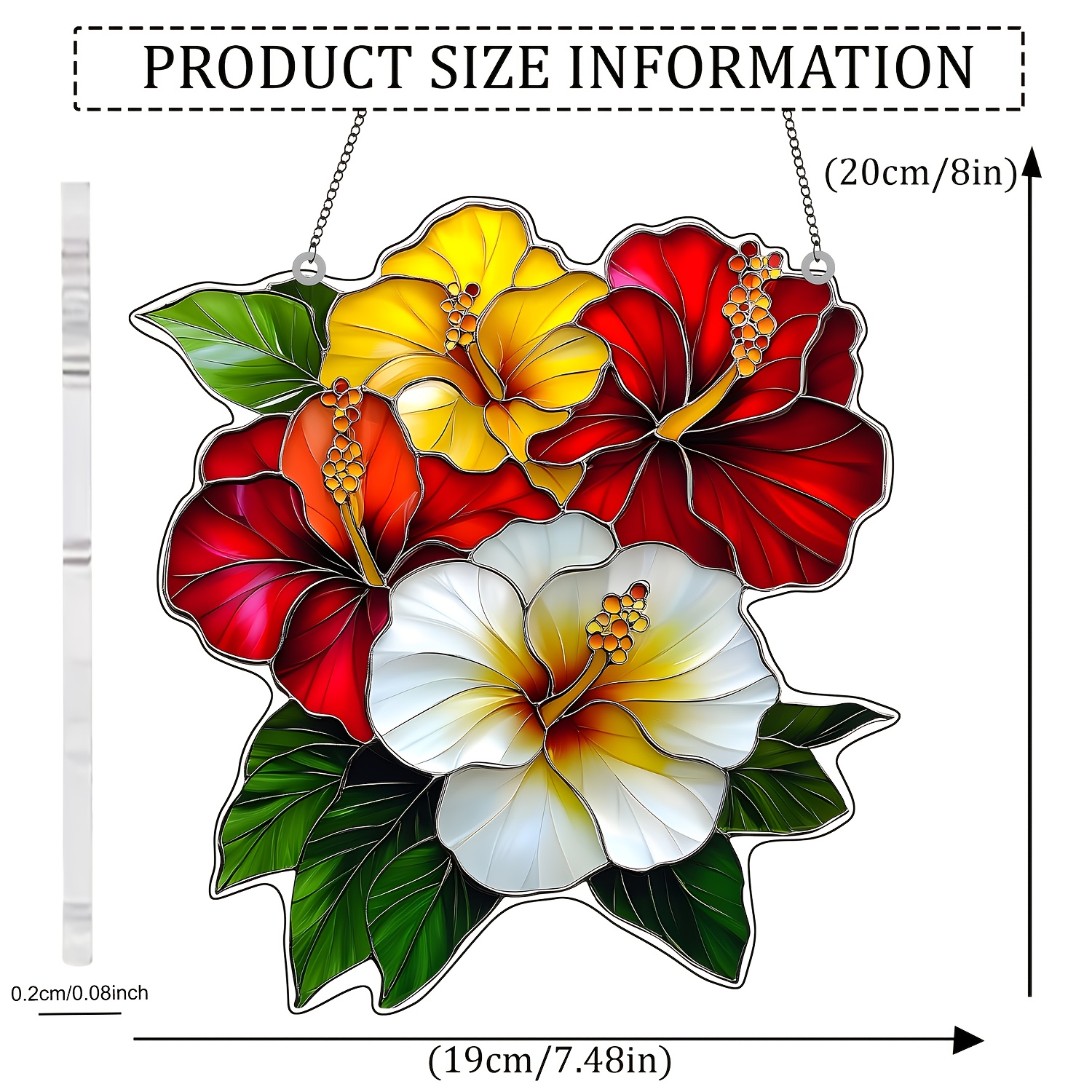 E-shop 2D Flachdruck, . Acryl Farbige Lilienblume (8X7.48 Zoll), Home Office Thema, Thanksgiving, Vatertag, Muttertag, Abschlussfeier, für die