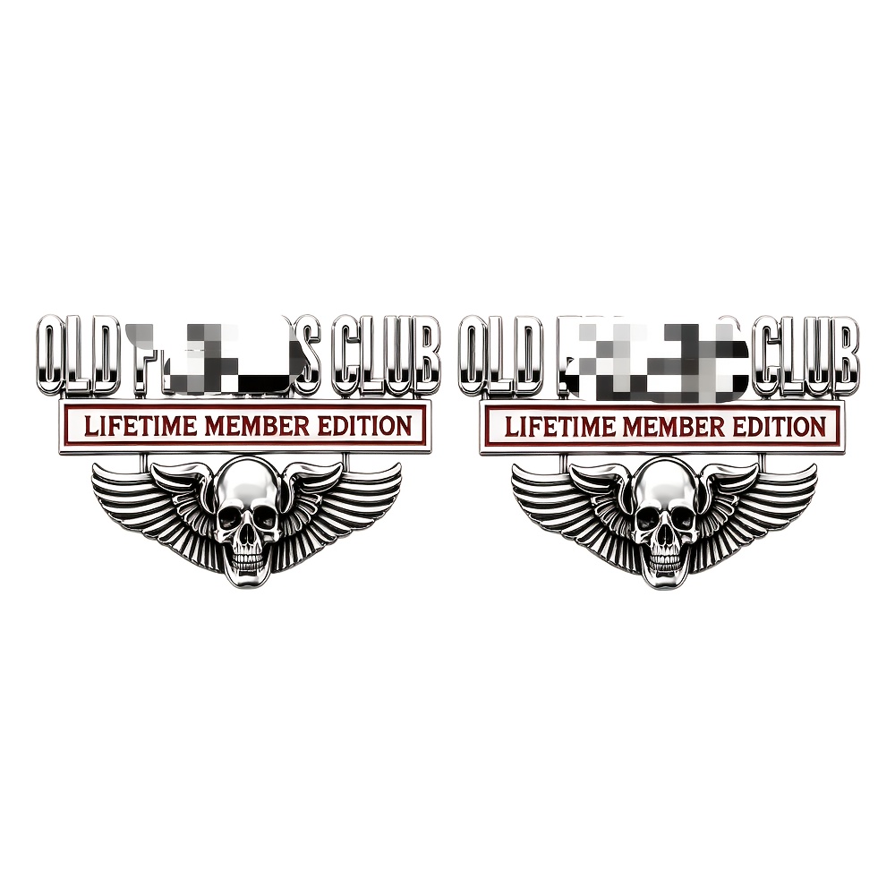 TEMU 2pcs Vintage Metal Vehicle Emblems, Badge Stickers For Cars & Trucks, Fun Car Decoration Decals, Fit For Cars, Suvs, Motorcycles, Unique