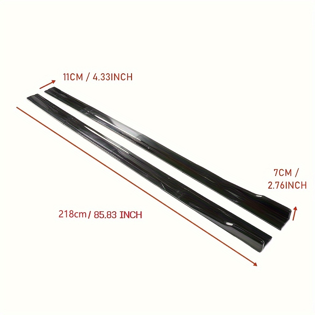 2m/2,18m Universelles Auto-Seitenleisten-Set – Schwarz, Langlebiges Kunststoffmaterial, Einfache Montage, Passend für die meisten Fahrzeuge, Verbessert Aerodynamik & Stil, Fahrzeugmodifikation, Schlankes Design, Hochwertiges Material,  , Golf/  Mk, Karosseriekit, Autozubehör, Stoßstangen-Schutz, Fahrzeugschutz