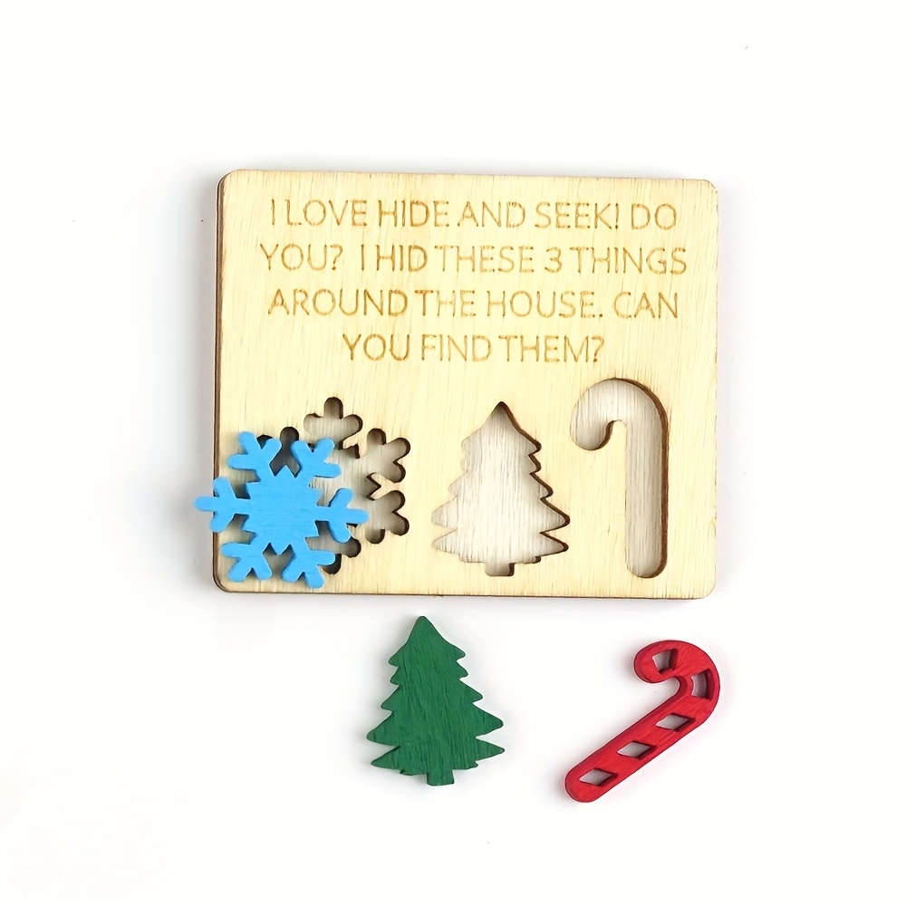 

Elf Hide And Seek Christmas Wooden Puzzle - , Only Use As Decoration